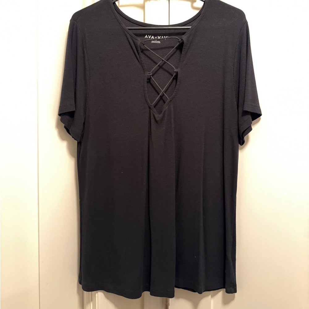 Ava & Viv cris cross shirt